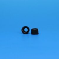 8-425mm Black, Polypropylene Large Open Hole Cap with Flange