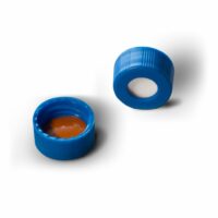 9mm R.A.M Ribbed Closure, Royal Blue, 1mm Thick Polyimide/Silicone Lined for PFAS Testing