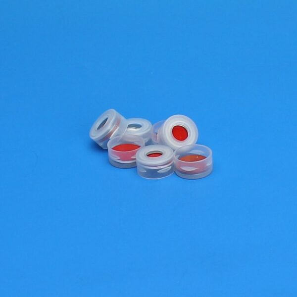 11mm Clear Snap Cap, PTFE Lined with Metal O-Ring