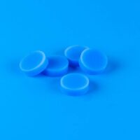 11mm (7/16") Diameter General Purpose Blue Silicone GC Septa, 3mm Thick, Up to 150 Injections, Max Temp 250C