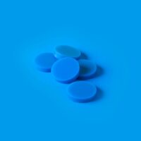 17mm (21/32") Diameter HT-X High Temp Low Bleed Blue Silicone GC Septa, Long Life - 200 Injections, Max Temp 350C