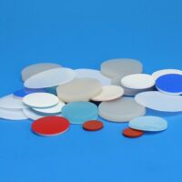 9.5mm (3/8") Diameter White PTFE/Off-White Silicone Septa, 3mm Thick, Max Temp 250C