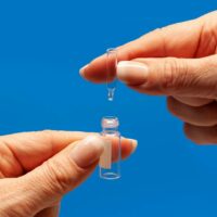 Clear Step R.A.M. 9mm Threaded Vial w/Marking Spot, 12x32mm, w/300uL Glass Insert