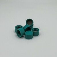 13-425mm Green Ribbed Thermoset Solid Top Cap, PTFE/F217 Lined