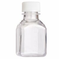 60mL Square Media Bottle (PETG), Tamper Evident, Bulk, Sterile