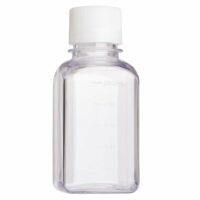 250mL Square Media Bottle (PETG), Tamper Evident, Bulk, Sterile
