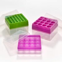 Centrifuge Tube Storage Boxes for 30 mL Centrifuge Tubes, 16 Positions, Non-Sterile, PP, Orange, Bulk