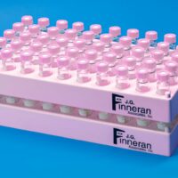 50 Position Pink Polypropylene Stackable Rack for 12mm Vials and Tubes, Autoclavable