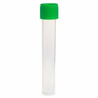 12mL Transport Tube, Green Cap - Bag, Sterile