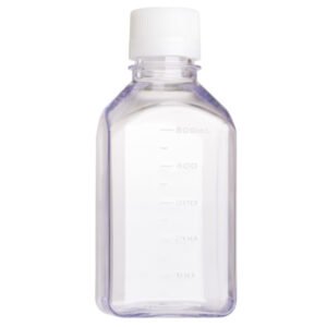 500mL Square Media Bottle (PETG), Sterile