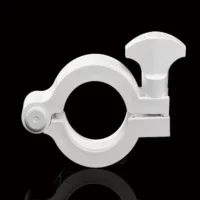 Closure Clamp 1" to 3/2" Flange, Glass Reinforced White Nylon, Non-Sterile