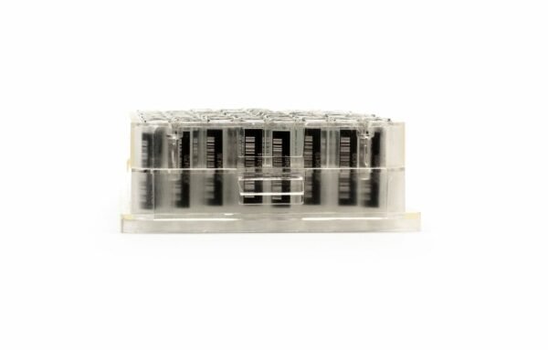 1ml Clear Glass 9x30mm vial bottom side barcode plate SKU: 2070-08168