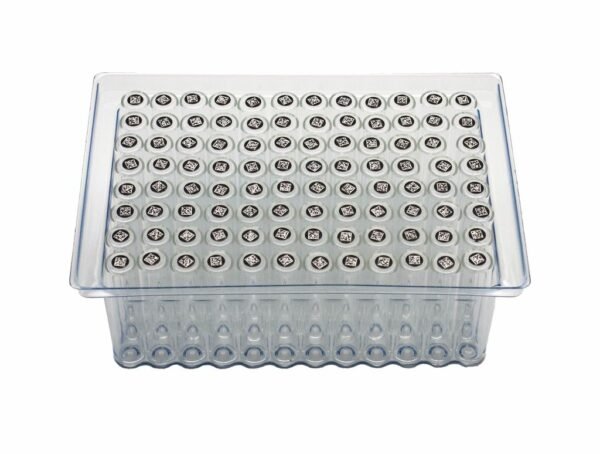 1.5ml Clear Glass 9x44mm Vial bottom barcode loader SKU: 2070-08169