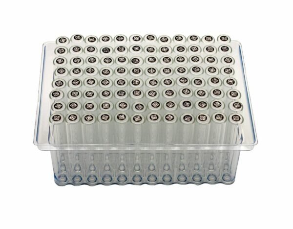 2ml Clear Glass 9x50mm vial bottom barcode loader SKU: 2070-08173