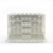2ml Clear Glass 9x50mm vial bottom barcode plate SKU: 2070-08175