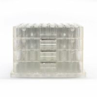 2ml Clear Glass 9x50mm vial bottom barcode plate SKU: 2070-08175