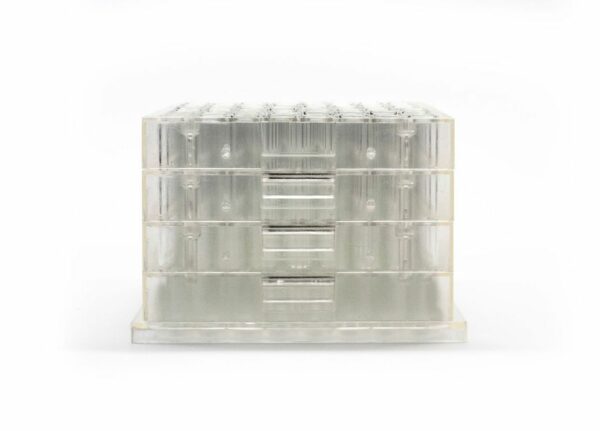 2ml Clear Glass 9x50mm vial bottom barcode plate SKU: 2070-08175