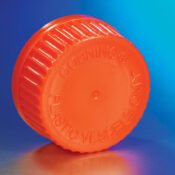 Polyethylene GL45 Solid Cap for  Disposable Spinner Flasks, Sterile ,1/bag,4/case