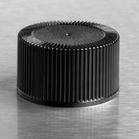 CellSTACK 33mm HDPE Cap, Black, Solid, Not Vented
