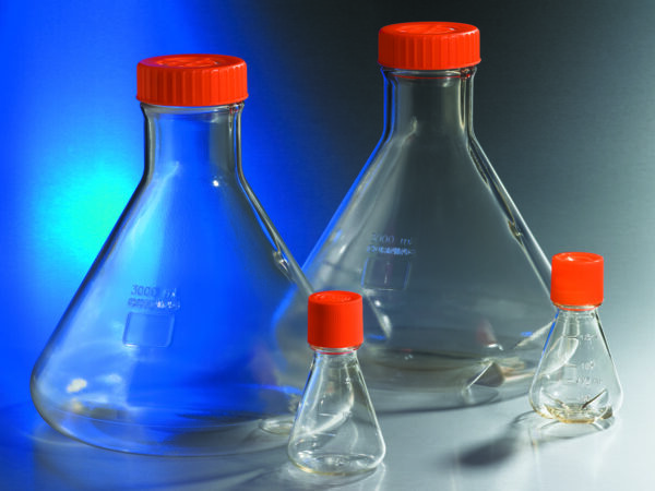 125mL Polycarbonate Erlenmeyer Shake Flask with Vent Cap