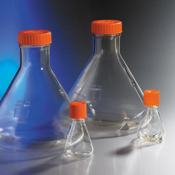 500ml Polycarbonate Baffled Erlenmeyer Shake Flask with Vent Cap