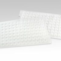 96 Round Well Pre-Slit (7mm Diameter Plug) Clear Sealing Mat with Premium Silicone