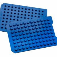 96 Round Pre-Slit 7mm Diameter Royal Blue Premium Silicone Sealing Mat