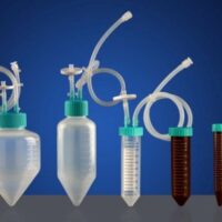 250mL Centrifuge Tube with Bi-directional Transfer Cap with Silicon Tube (50cm 1/8" ID 1/4" OD), Male Luer Lock Connector with Luer Cap, Vent Filter (0.22 um -24mm), Sterile, 1/pk, 4/cs