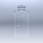 9.5L Glass Carboy, #12 Neck (Fits #12 Stopper), 225 x 388mm (OD x OAH) | 5057-00007