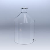 20L Glass Aspirator Bottle, Graduated, Hose Connection, #12 Neck (Fits #12 Stopper) | 5057-00008