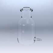 2L Safety Coated Glass Aspirator Bottle