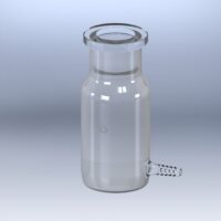 NEW – 1L BellCoat Safety Coated Glass Aspirator Bottle, Bottom Hose Barb, #12 Neck