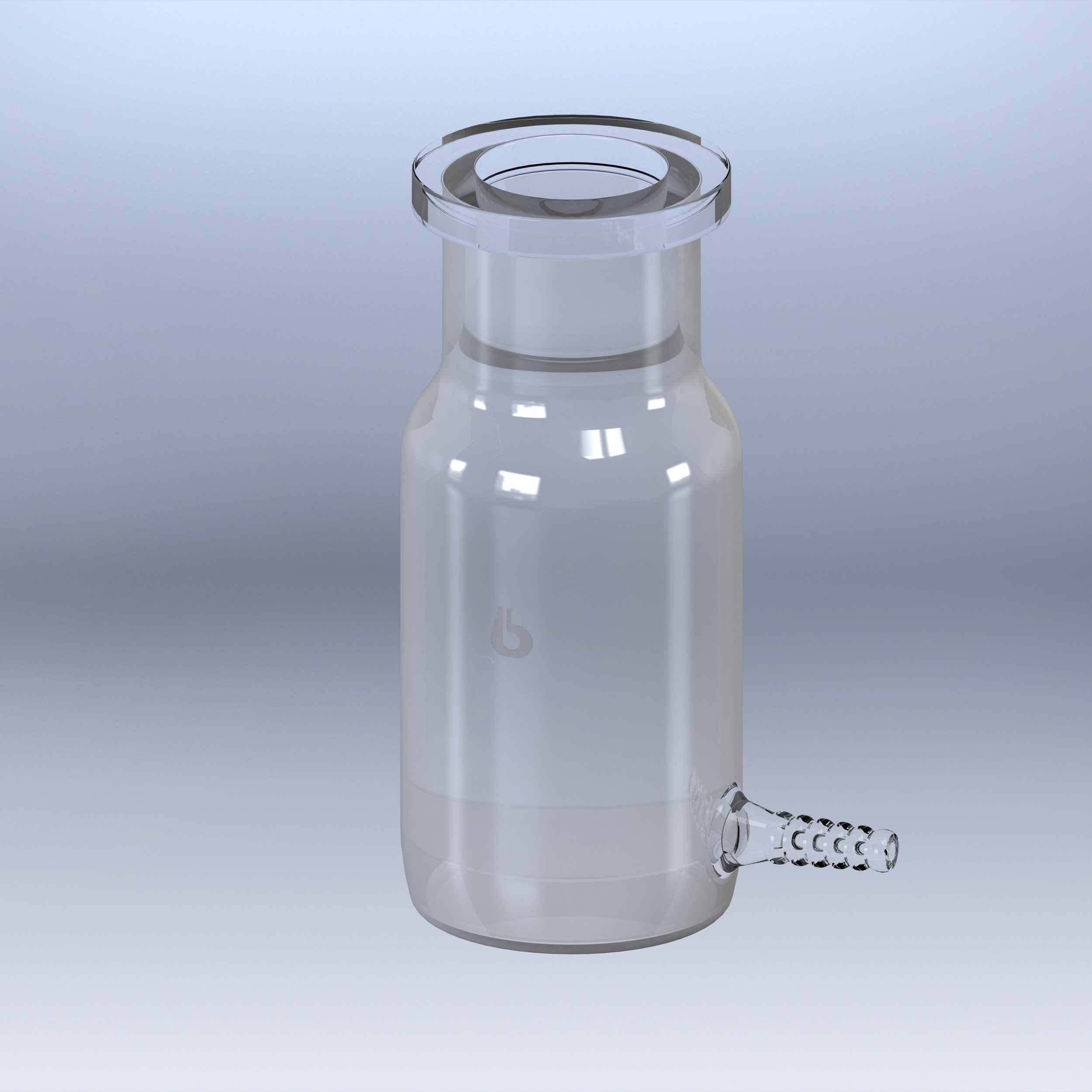 NEW – 1L BellCoat Safety Coated Glass Aspirator Bottle, Bottom Hose Barb, #12 Neck