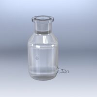 NEW - 2L BellCoat Safety Coated Glass Aspirator Bottle, Hose Connection, #12 Neck